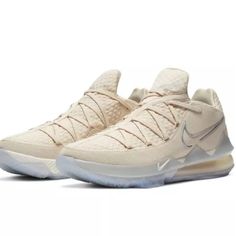 Fine-Tuned With Lebron's Ferocious Game In Mind, The Nike Lebron 17 Low "Light Cream/Multicolor" Men's Basketball Shoe Low Has A Sleek, Low-Top Design That Features A Powerful Combination Of Impact-Ready Cushioning And Responsiveness. Benefits Impact Cushioning And Responsiveness A Max Air Unit Under The Heel Provides Powerful Support And Shock Absorption. Lightweight And Resilient Nike React Technology In The Forefoot Provides Smooth, Responsive Cushioning. Structure And Support Wraparound Over Lebron 17 Low, Royal Blue Sneakers, Bb Shoes, Best Volleyball Shoes, Lebron 17, High Tops Sneakers, Best Basketball Shoes, Womens Basketball Shoes, Nike Gold