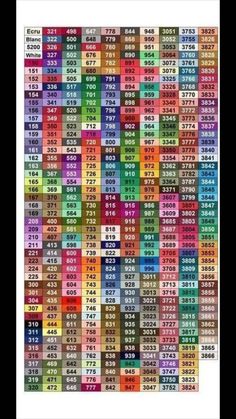 a multicolored poster with numbers in different colors and sizes, all on one side