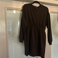 If You Love H&M Sweats, Here They Are In A Mini Dress! New Without Tags, Never Worn Last Season. Cozy And Comfy And Casual. Dress Is 35” Long With Skirt Being 18” Long. Black Long Sleeve Loungewear Dress, Black Long Sleeve Dress For Loungewear, Casual Black Mini Dress For Loungewear, Black Mini Dress For Loungewear, Sweat Dress, If You Love, Black Fashion, Dress Shop, Casual Dress