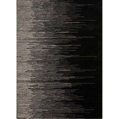 a black and white rug with lines on it