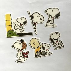 the peanuts stickers are all different sizes and shapes