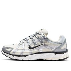 (WMNS) Nike P-6000 'Coconut Milk Metallic Silver' FV6603-100 Nike P6000 Outfit, Nike P6000, P 6000, Shoe Storage Solutions, Nike Air Pegasus, Stylish Boots, Swag Shoes, Comfortable Sneakers, Shoe Storage