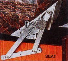 an image of a pair of scissor on top of a wooden box with the words seat