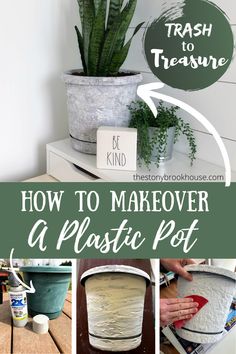 how to makeover a plastic pot