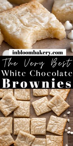 the very best white chocolate brownies are made with only three ingredients and they're so good to eat