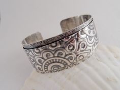 Hammered Sterling Silver Cuff 1 Cuff by RadiantJewelStudio on Etsy Silver Stamped Cuff Bracelet, Stamped Sterling Silver Cuff Bracelet, Bohemian Silver Hand Stamped Bracelets, Sterling Silver Stamped Cuff Bangle, Silver Cuff Bracelet Hand Stamped Gift, Adjustable Etched Cuff Jewelry, Nickel Free Silver Cuff Bracelet, Silver Hand Stamped Cuff Bracelet As A Gift, Bohemian Etched Cuff Bracelet As Gift