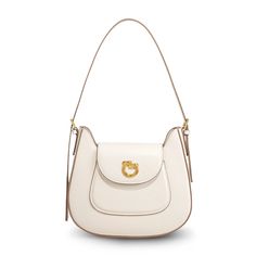 The semicircle design women shoulder bag. The simple and sophisticated design makes it look elegant, easy to wear with clothes, it is sophisticated and classic style. Clamshell sliding metal lock, unique golden lock shape and solid color PU leather bring the layered effect of color collision, so that the layers of the bag more distinct. Good for adding a hint of femininity to your looks, this bag will keep you looking your absolute best no matter the occasion.Weight: 490 gWidth (cm): 7 cmHeight Elegant Beige Shoulder Bag With Metal Hardware, Gold Shoulder Bag With Turn-lock Closure For Office, Modern Gold Shoulder Bag With Turn-lock Closure, Chic Gold Shoulder Bag With Turn-lock Closure, Retro Shoulder Bag, Buckle Bag, Color Interior, Buckle Bags, Women Shoulder Bag