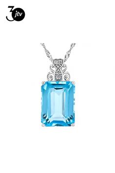 12.75ct Rectangular Octagonal Glacier Topaz��� With 0.07ctw Round White Zircon Rhodium Over Sterling Silver Pendant With 18"Singapore Chain. Measures Approximately 0.95"L x 0.47"W. 3mm bail. Lobster clasp with 2"extender. Accent stones primarily zircon. Elegant Octagon Aquamarine Jewelry, White Gold Octagon Blue Topaz Jewelry, Elegant Blue Topaz Octagon Jewelry, Elegant Octagon Blue Topaz Jewelry, Octagon Blue Topaz Gemstone Jewelry, Octagon Shaped Blue Topaz Gemstone Jewelry, Octagon Topaz Gemstone Jewelry, Formal Aquamarine Jewelry With Rectangular Stone, Diamond Cut Topaz Jewelry