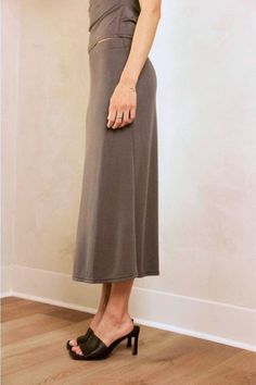 This fit-and-flare midi skirt is made from a soft, modal fabrication with a mid-rise, elasticated waist. Material 73% Modal, 27% Polyester Midi Flare Skirt, Italy Style, Fit And Flare, Childrens Clothes, Mid Rise, Midi Skirt, Italy, Mens Outfits, Boutique