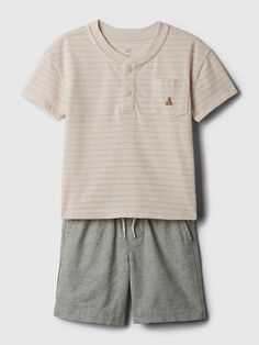 Henley Outfit, Gap Outfits, Toddler Ideas, Henley T Shirt, Shorts Outfit, Toddler Clothes, Baby Gap, Men Boys