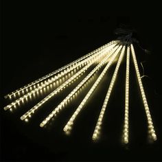 Outdoor Solar Meteor Christmas String Lights Warm White __stock:200 Holiday Decor & Apparel refund_fee:1200 Meteor Rain, Rain Lights, Cell Model, Weather Snow, Shower Lighting, Meteor Shower, Tube Light, Fairy String Lights, Solar Led