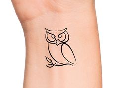 Cute Owl Temporary Tattoo