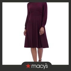 in stock Macys Dresses, Boat Neck Midi Dress, Ruffled Gown, Macy Dresses, Boat Neck Dress, Jessica Howard, Boat Neck, Neck Dress, Midi Dress