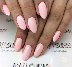 Light Pink Fake Nails, Light Pink Nail Inspo Acrylic, Shell Pink Nails, Short Almond Nails Designs Simple, Cute Pink Nails Almond, Nail Inspo Almond Pink, Almond Pink Nails Design, Light Pink Nails Almond, Short Almond Pink Nails