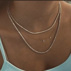 A statement piece that last forever / #capucelli Diamond Tennis Necklace, Tennis Necklace, Box Chain, Natural Diamonds, Solid Gold, Diamond Necklace, Tennis, Chain Necklace, Gold Necklace