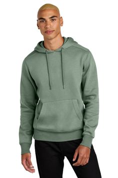 Perfect Weight ® Fleece Hoodie - LAUREL GREEN - 2XL | District Perfect Weight Fleece Hoodie in Laurel Green Size 2XL | Cotton/Polyester Blend Green Hoodie Sweats With Pockets, Green Fleece Athleisure Hoodie, Green Fleece Hoodie In Athleisure Style, Green Drawstring Hood Sweats For Sports, Green Long Sleeve Moisture-wicking Hoodie, Green Fleece Sportswear Hoodie, Green Hoodie With Kangaroo Pocket For Sports, Green Moisture-wicking Sweatshirt For Winter, Green Fleece Hoodie With Pockets