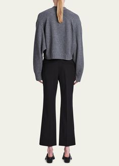 Proenza Schouler Sofia Cashmere Wool Cropped Cardigan