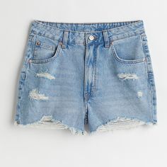 H&M Mom Fit Denim Shorts Are New With Tags. Please See All Pics! Wash Is More Medium And Darker Than Stock Images Size 2 5-Pocket Shorts In Thick Cotton Denim. High Waist, Zip Fly With Button, And Slightly Wider Legs With Raw-Edged, Foldover Cuffs. Length: 2.5 High Waist Regular Fit Style: Mom, Wide Leg Mom Jeans Shorts, Pocket Shorts, H&m Shorts, Fit Style, Shorts With Pockets, Fitness Fashion, Jean Shorts, Mom Jeans, Denim Shorts