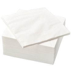 white napkins stacked on top of each other