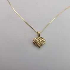 Vintage 14k Yellow Gold Openwork Diamond Cut Heart Necklace  Item w#3469 Cleaned and polished to newer condition.  Approximately 16 inches long Spring ring clasp Marked 14k .75 inches long including bail .5 inches wide Welcome to Westgate Jewels!! We specialize in vintage estate, designer, and fine jewelry. Our shop consists of items that are estate, antique, and / or vintage conditions unless otherwise noted. This means that most items are prior owned and may have some imperfections such as lig 14k Gold Diamond Cut Heart Necklace, 14k Gold Heart Necklace With Diamond Cut, 14k Gold Diamond Cut Jewelry For Valentine's Day, Yellow Gold Diamond-cut Heart Pendant Necklace, 14k Gold Diamond Cut Diamond-shaped Necklace, Anniversary Yellow Gold Diamond-shaped Jewelry, Valentine's Day 14k Gold Diamond-cut Jewelry, Valentine's Day 14k Gold Diamond Cut Jewelry, Hallmarked 14k Gold Heart-cut Necklace