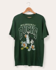 Unisex Bucks Disney Team Mickey Squad Tee | Junk Food Clothing Vintage Crew Neck, Sports Tee, Food Clothes, Male Man, Sports Tees, Vintage Sports, Bring Back, Junk Food, Classic Vintage