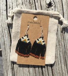 Southwestern Inspired Beaded Earrings/short Earrings/women's Gifts/unique Earrings/seed Bead Earrings/boho Earrings/matte Seed Beads/ - Etsy Short Earrings, Brick Stitch Earrings, String Bag, Seed Bead Earrings, Brick Stitch, Earrings Boho, Fringe Earrings, Gifts Unique, Bead Earrings