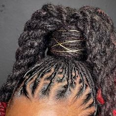 Dreadlock Twist Styles, Locs With Added Hair, Loc Ponytail Styles Black Women, Locs Ponytail, Loc Ponytail, Locs Ideas, Black Locs, Hairstyles Locs