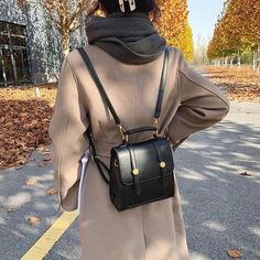 Lkblock Simplicity Brown Backpack Women Preppy Multifunction Messenger Bag Girl Travel Casual Shoulder Bag Aesthetic Handbag Size:20*19*9cm (Length20cm, high19cm, width9cm) Shoulder Bag Aesthetic, Women Backpack Travel, Brown Backpacks, Pearl Bag, Backpack Brands, Bags Aesthetic, Small Backpack, Backpack Travel Bag, Girls Bags