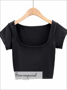 Style: Casual Origin: Mainland China Clothing Length: Short Decoration: NONE Sleeve Style: Regular Fabric Type: JERSEY Material: Polyester Material: Spandex Pattern Type: Solid Sleeve Length(cm): Short Fit: Fits smaller than usual. Please check this store's sizing info Tops Type: Tees Season: Summer Item Type: Tops Gender: WOMEN Collar: Square Collar Fit Type: skinny Size Table S : Shoulder 34cm(13.4") Bust 74-84cm(29.1"-33.1") Sleeve 9cm(3.5") Length 38cm(15") M : Shoulder 35cm(13.8") Bust 78-8 Black High-stretch Cotton Top, High Stretch Black Cotton Tops, Black Stretch Summer Tops, Black Stretch Tops For Summer, Stretch Black Tops For Summer, Basic High Stretch Black Tops, Trendy Black High Stretch T-shirt, Black Scoop Neck Top For Spring, Fitted Plain Summer T-shirt