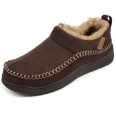 PRICES MAY VARY. THE IDEAL GIFT FOR MEN - Zizor by Zigzagger's cozy house slippers for men make the perfect birthday or christmas gift for every grandpa, dad, and son on your list. NON-SLIP PROTECTION - Non-slip rubber outsoles make this the perferct indoor house shoe or outdoor slipper for men. BUILT FOR COMFORT - Our relaxed slip-on silhouette combines with premium Berber fleece lining to provide superior comfort and warmth. HIGH-QUALITY SUEDE - Crafted with luxurious microsuede to provide yea House Shoes Slippers, Dad And Son, Slippers For Men, Moccasins Style, Outdoor Slippers, Moccasins Slippers, House Shoes, Shoes Slippers, House Slippers