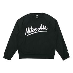 Nike AS Men's Sportswear Air Crew MX SSNL BV5188-010 (Round Neck) Men's Sportswear, Black Luxury, Cool Outfits For Men, Mens Sportswear, Crew Sweatshirts, Men's Nike, Black Hoodie, Adidas Jacket, Nike Men