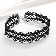 Material: Lace Fabric Color: 01 Black 11170 Fashion Element: Round Style: INS Style Trendy Adjustable Black Choker, Trendy Black Adjustable Choker, Casual Black Necklace For Party, Adjustable Black Choker For Party, Chic Black Party Choker, Chic Adjustable Black Choker, Summer Party Black Jewelry, Casual Party Jewelry Choker, Trendy Black Choker For Gift