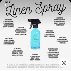 Linen Spray Essential Oils, Diy Linen Spray, Oils Essential, Essential Oil Spray, Essential Oils Cleaning, Oil Diffuser Recipes, Essential Oil Mixes, Essential Oil Blends Recipes