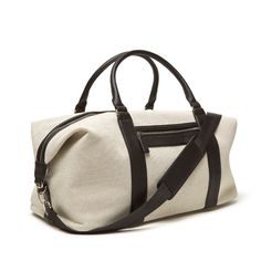 Capri Duffel Bag – Brouk & Co Modern Weekender Bag With Adjustable Strap For On-the-go, Modern Travel Bag With Adjustable Strap For Weekend Trips, Modern Travel Bag For Weekend Trips With Adjustable Strap, Modern Canvas Bags For Weekend Trips, Modern Canvas Travel Bag For On-the-go, On-the-go Weekender Bag With Leather Trim, Modern Travel Bag With Leather Trim For Weekend Trips, Coated Canvas Weekender Bag With Leather Trim, Coated Canvas Weekender Bag With Leather Trim For On-the-go