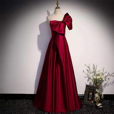 One-shoulder Satin Gown For Prom, One-shoulder Satin Gown For Prom Season, One-shoulder Satin Evening Dress For Wedding, Satin One-shoulder Dress For Prom Season, Satin One Shoulder Dress For Prom Season, Prom One-shoulder Dress With Sweep Train, One-shoulder Satin Prom Gown, One-shoulder Satin Prom Evening Dress, One-shoulder Satin Evening Dress For Prom