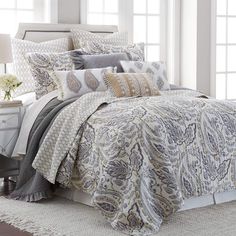 the comforter is made up with many different patterns