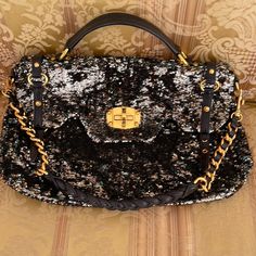 5 Time Used But Wonderful Condition Multi Color Paillettes Miu Miu Bag, Miu Miu, Limited Time, Satchel, Multi Color, Bag Lady, Color, Black