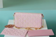 Louis vuitton Pochette Felicie Monogram Empreinte Rose Poudre Pink For Women, Women’s Handbags, Shoulder And Crossbody Bags 21cm/8.3in LV M67856 Rep 1:1 Size: 8.3 x 4.7 x 1.2 inches/ 21 x 12 x 3 cm (Length x Height x Width) The Pochette Felicie in Monogram Empreinte is embossed with Louis vuitton’s emblematic Monogram pattern. The envelope-style design features two removable inside pockets and a removable gold-color chain, and can be worn on the shoulder or hand-carried as a clutch. Pochette Felicie, Lv Pochette, Monogram Pattern, Louis Vuitton Pochette, Trendy Tote, Evening Clutch Bag, Leather Zipper, Tote Backpack, Louis Vuitton Handbags