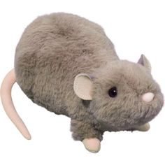 a stuffed animal mouse on a white background