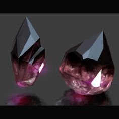 two large pink diamonds sitting next to each other