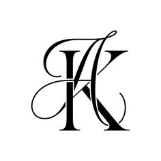 the letter k in black and white