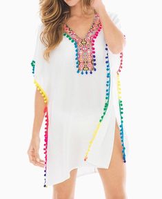 Right as Rainbows Boho Caftan Boho Caftan, Diy Summer Clothes, White Kaftan, Kaftan Style, Maternity Fashion, Boho Fashion, Cover Up, White Dress, Summer Outfits