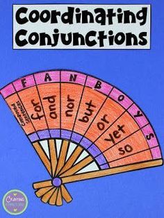 an image of a book cover with the words coordinating conjunctions written on top of it