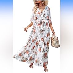 Cool Maxi Summer Floral Dress Nwt Size Xl Women’s So Comfy And Light Weight Belted Long Dress, Ombre Maxi Dress, Kimono Maxi Dress, Floral Print Dress Long, Bohemian Maxi, Bohemian Maxi Dress, Maxi Dress Wedding, Maxi Dress Navy, Super Cute Dresses