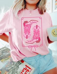 Comfort Colors Cowgirl Pink Boots Shirt Cowgirl Boots Shirt Pink Cowboy Boots Coquette Cowgirl Bachelorette Shirt Lets Go Girls Shirt Lets Go Girls Shirt, Cowgirl Bachelorette Shirts, Cowgirl Lifestyle, Coquette Cowgirl, Lets Go Girls, Pink Cowboy Boots, Pink Cowgirl Boots, Pink Cowboy, Cowgirl Bachelorette