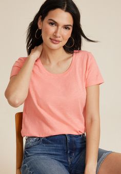 The Perfect Tee For Summer! A Fresh Color Range That Is Easy To Accessorize A Style From Day To Night..mar-Pdp-Section .mar-Product-Description {Color: #000;}.mar-Pdp-Section .mar-Product-Description Ul .mar-Pdp-Section .mar-Product-Description Ul>Li {Margin-Left: 10Px;padding-Left: 10Px;}.mar-Pdp-Section .mar-Product-Description .mar-Product-Description-Content Ul Li{List-Style-Type: Disc;margin: 0 0 5Px;padding-Left: 5Px;}.mar-Pdp-Section .mar-Product-Description P {Color: #000;padding: 5Px 0; Fresh Color, Scoop Neck Tee, Color Shorts, List Style, A Style, Top Shoes, Scoop Neck, Top Shirt, Tee Shirts