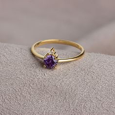 Amethyst helps to reduce stress, increase attention and concentration, and provide emotional balance. Amethyst is the birthstone for those born in February. Meet the essence of elegance: Solitaire amethyst ring. Handcrafted with precision, this exquisite piece features a majestic sapphire set in a magnificent design. A symbol of timeless beauty, it embodies sophistication and elegance. Elevate your style with this breathtaking masterpiece. A stylish jewel for you and your loved ones. Time to pam Elegant Lavender Amethyst Ring In 14k Gold, Luxury Amethyst Diamond Ring For Gift, Exquisite Purple Amethyst Ring With Gemstone Accents, Elegant Gold Amethyst Ring With Diamonds, Exquisite Yellow Gold Amethyst Ring With Accent Stones, Luxury Amethyst Ring With Gemstone Accents As Gift, Exquisite Amethyst Ring With Accent Stones, Elegant Amethyst Diamond Ring With Gemstone Accents, Purple Gemstone Diamond Ring In 14k Gold