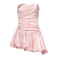 Please refer to our sizing chart for a guideline when choosing a size. 5 business days order processing time. 100% polyester Pink Satin Backless Mini Dress, Feminine Mini Dress With Back Zipper For Party, Pink Satin Mini Corset Dress, Mini Satin Strapless Dress With Ruched Bodice, Backless Satin Mini Dress With Fitted Bodice, Satin Mini Dress With Fitted Bodice And Backless Design, Satin Mini Dress With Ruched Fitted Bodice, Feminine Mini Dress With Ruched Bodice, Chic Satin Mini Dress With Ruched Bodice