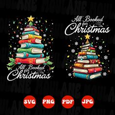 two christmas books stacked on top of each other with the words, all i want for christmas