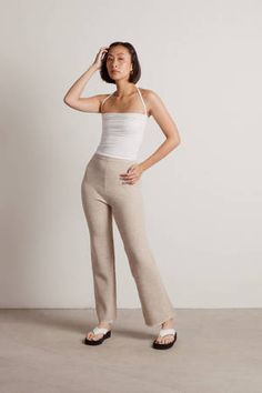 Jill Crochet Short Set in Natural - $47 | Tobi US Spring Ribbed Beige Bottoms, Spring Beige Ribbed Bottoms, Stretch Ribbed Beige Pants, Beige Stretch Ribbed Pants, Fitted Ribbed Cream Bottoms, Spring Ribbed Neutral Bottoms, Stretch Neutral Bottoms For Loungewear, Crochet Short Set, Ribbed Pants